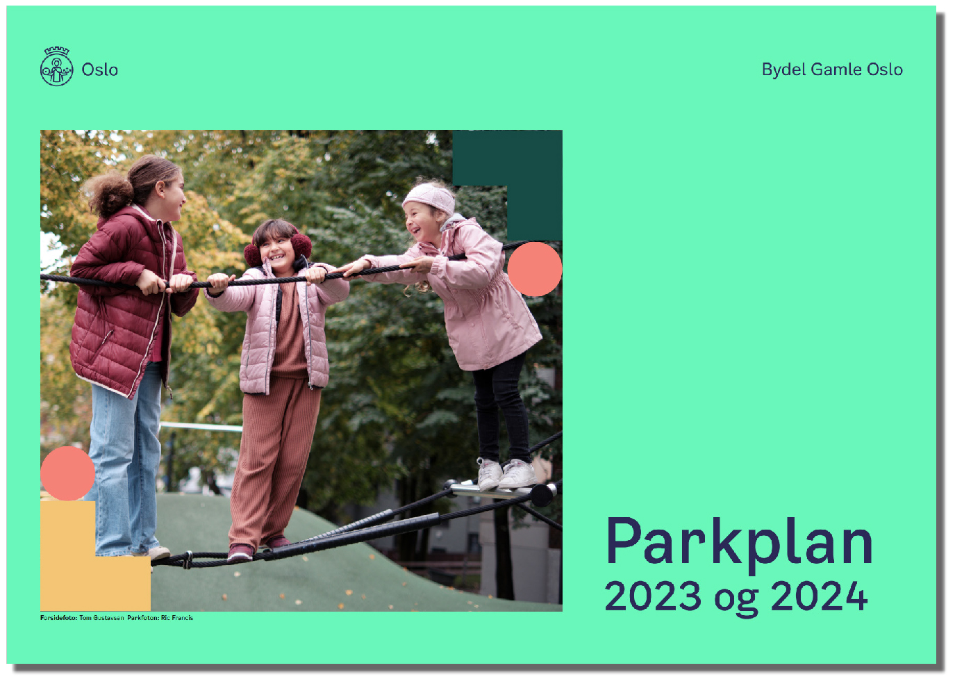 Skjermbilde som viser parkplanens forside.